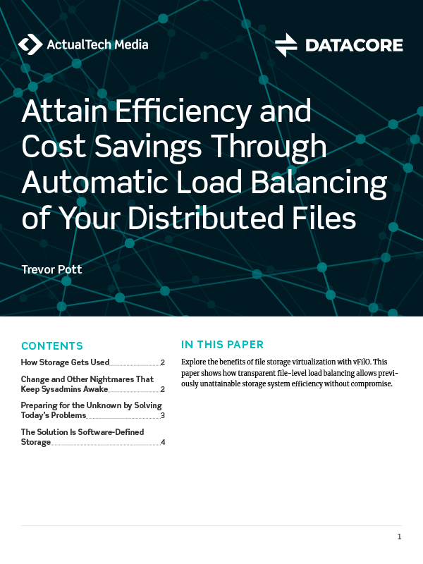 通过分布式文件的自动负载平衡来达到效率和成本节约