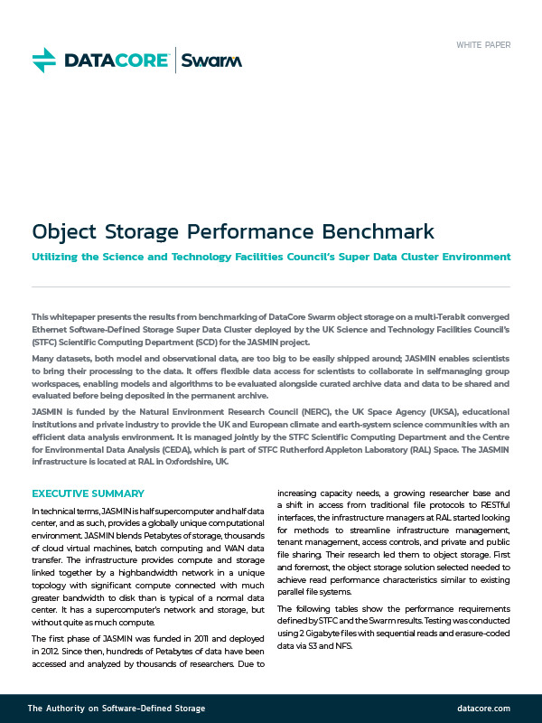 Object Storage Performance Benchmark