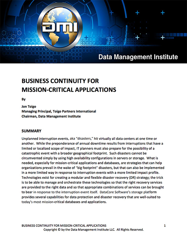 miniatura continuità operativa per applicazioni mission critical