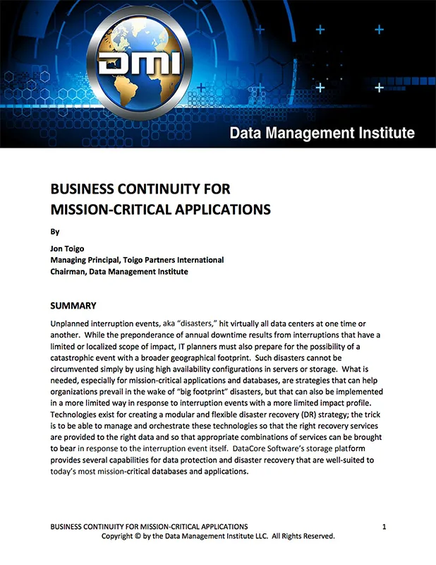 business continuity for mission critical applications thumb
