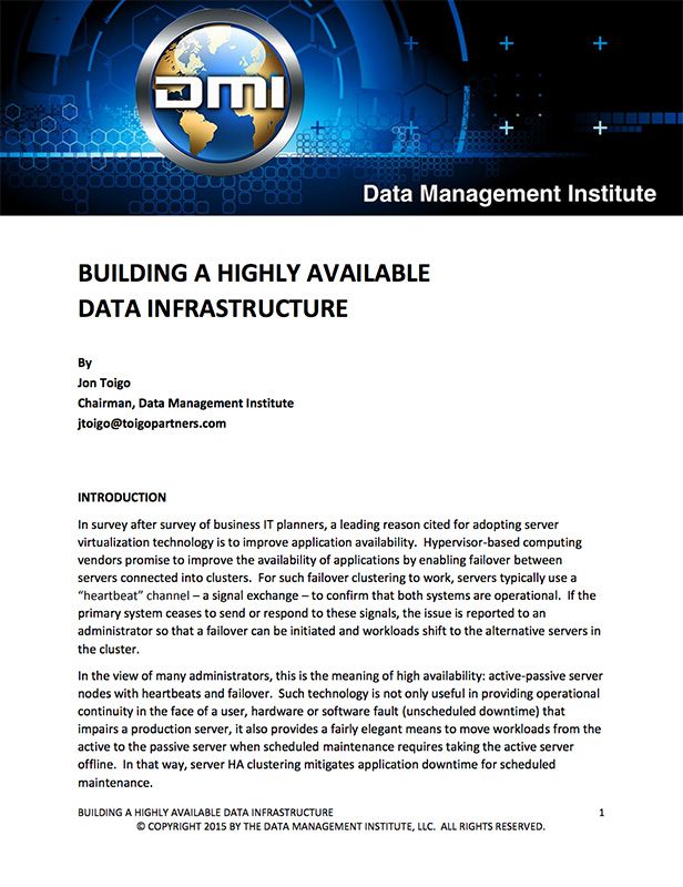 miniatura realizzare un'infrastruttura dati a elevata disponibilità