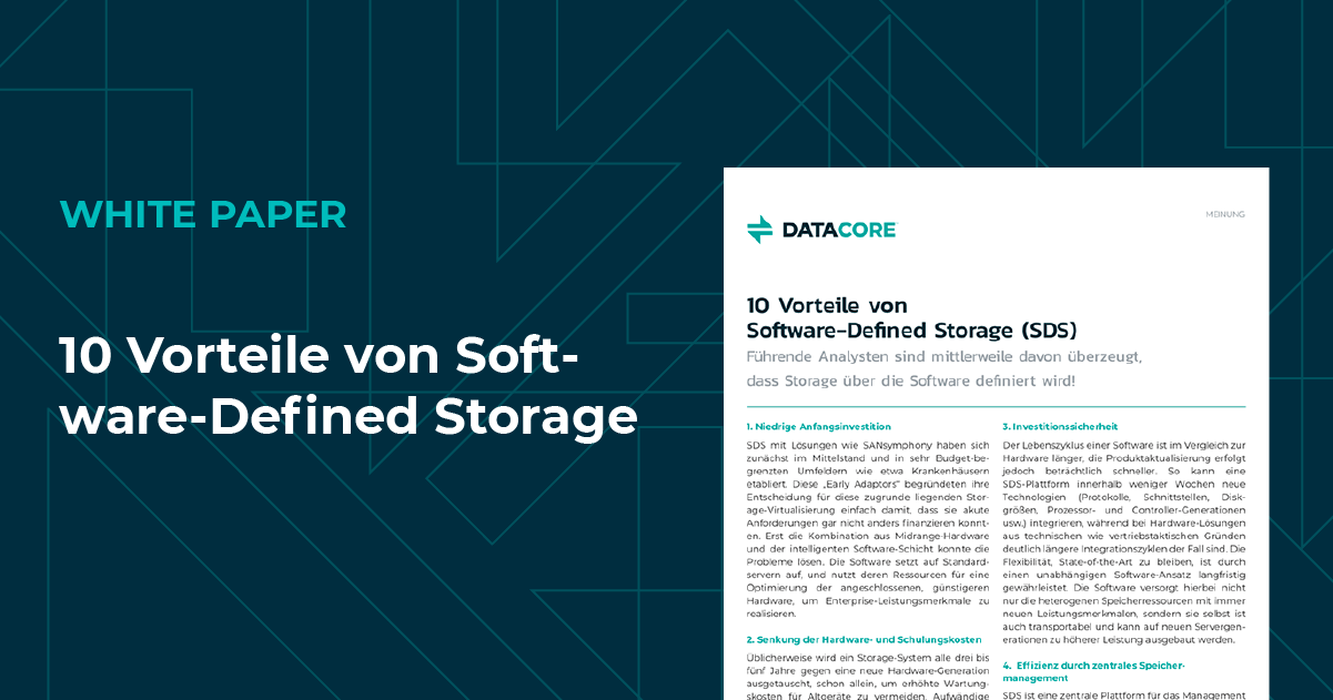 10 Vorteile von Software-Defined Storage | DataCore Software