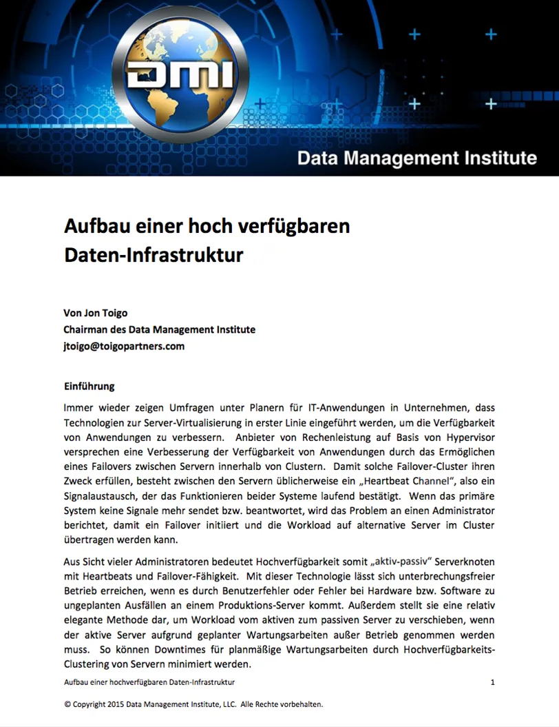 building a highly available data infrastructure ger final