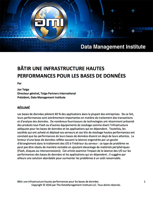 batir uneinfrastructure hautes performances pour les bases de donnees thumb