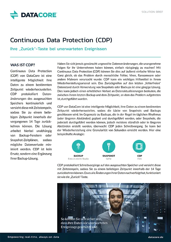 Continuous Data Protection (CDP)