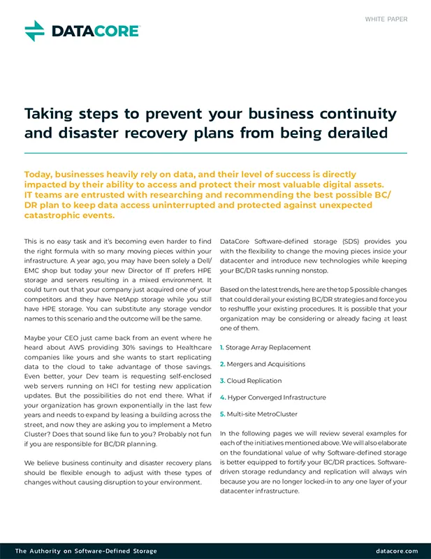 prevent BCDR plans from being derailed