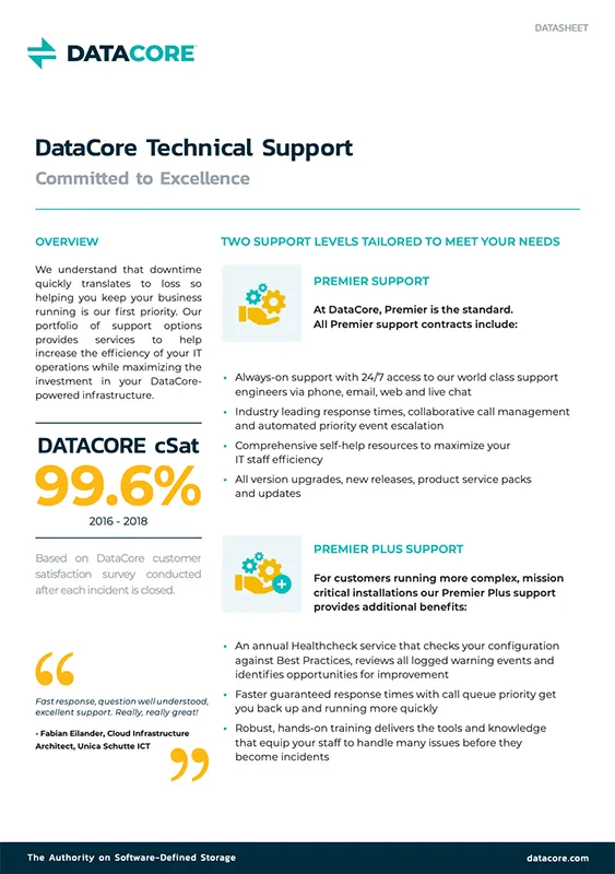 DataCore Technical Support