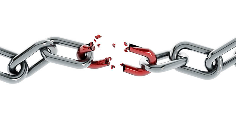 Chain Broken Red Isolated