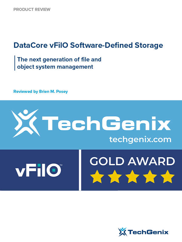 vFilO SDS TechGenix Gold Award