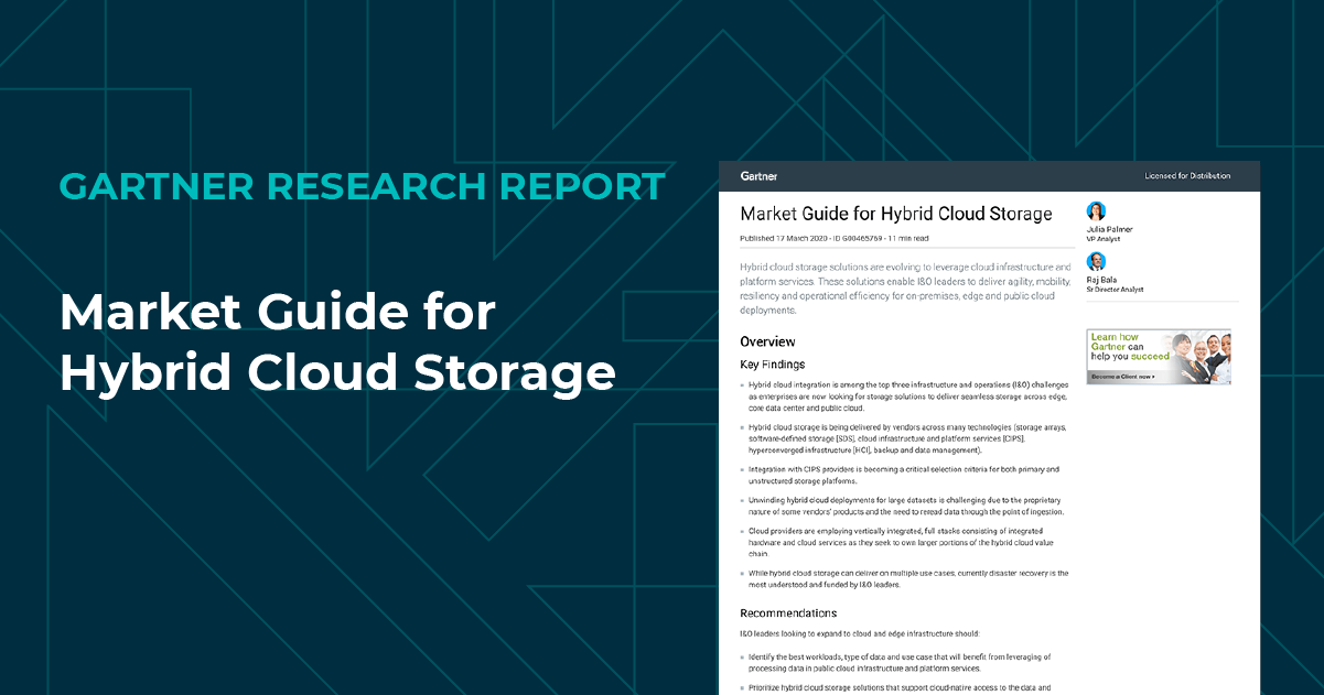 2020 Market Guide For Hybrid Storage Datacore Software