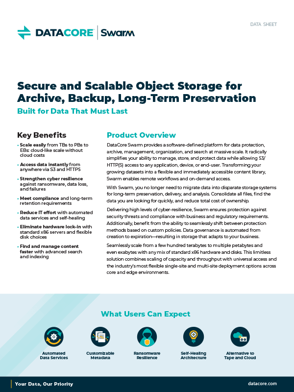 Swarm Object Storage – Vignette de mise à jour