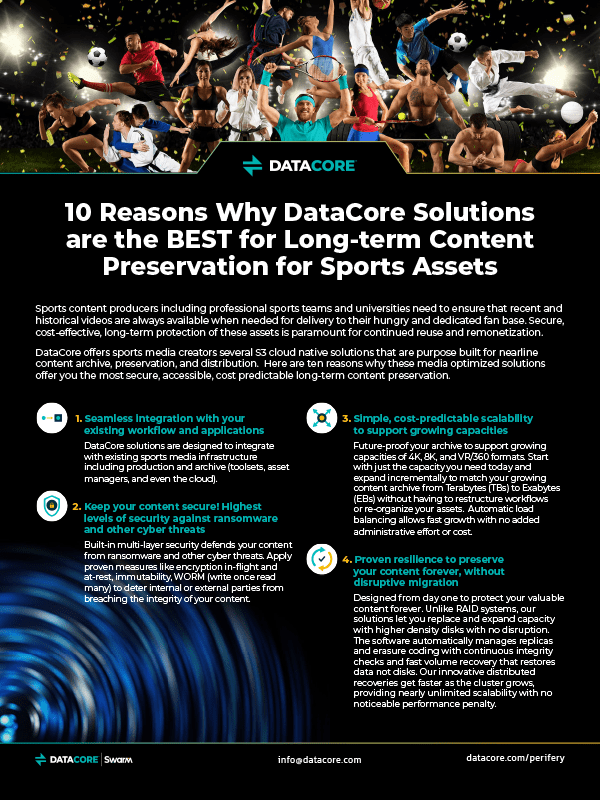 Ten Reasons Why Datacore Solutions Are The Best For Sports Assets Thumb