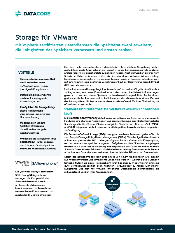 Storage For Vmware De Thumb