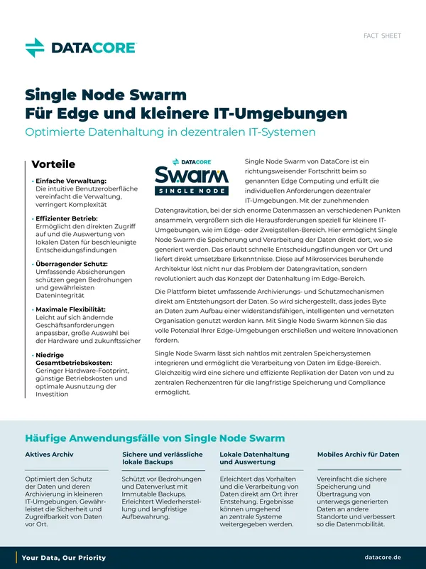 Single Node Swarm De Thumb