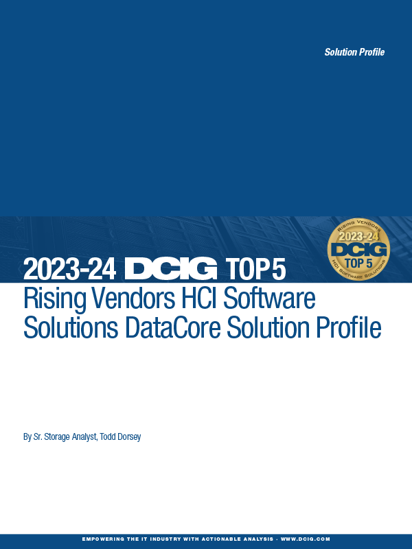 Rising Vendors HCI Software Solutions Profil de la solution DataCore