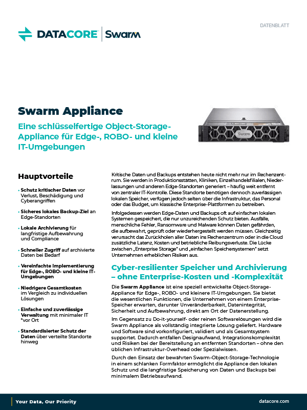 Swarm Appliance De Thumb